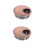 Bureaudoorvoeren van zinklegering, rond, 2 stuks 4