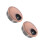 Bureaudoorvoeren van zinklegering, rond, 2 stuks 8