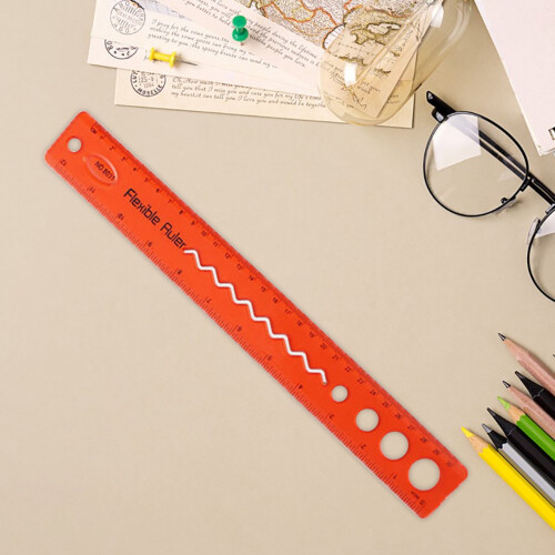 Flexible Rubber Ruler 30 cm Bendable Soft Straight Edge 2