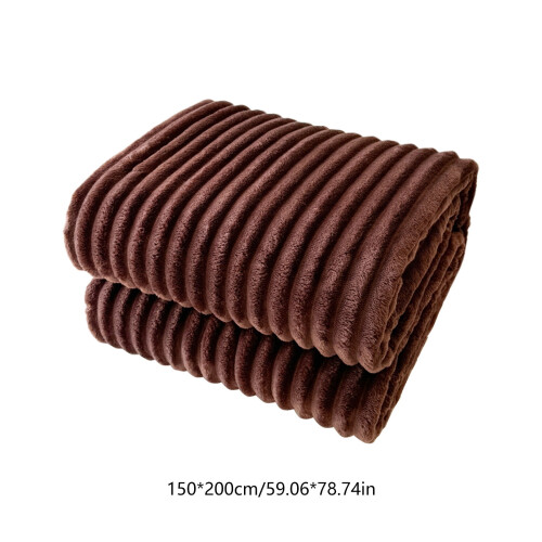 Fleece Blanket Microfiber 79x60 in Striped 2
