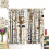 Vintage Coffee Kitchen Curtains Polyester Rod Pocket 2 3