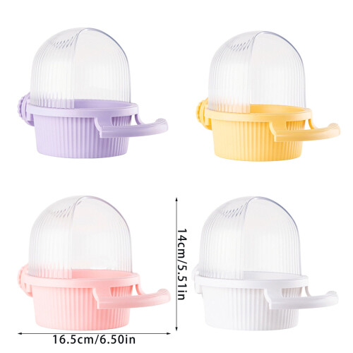 Antisplash Parakeet Feeder with Half-Open Covers 2