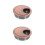 Bureaudoorvoeren van zinklegering, rond, 2 stuks 3