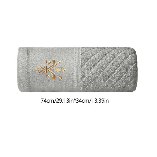 Serviette à mains en coton doux, absorbant et à séchage rapide, grise 2