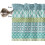 Boho Rod Pocket Curtain Valance Teal Blue Green Geometric 5