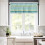 Boho Rod Pocket Curtain Valance Teal Blue Green Geometric 2