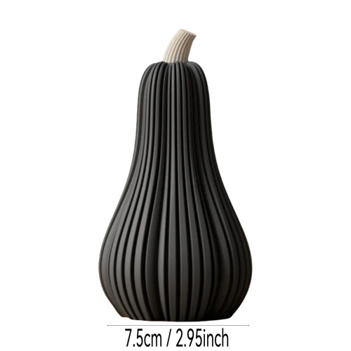 Ceramic pumpkin sculpture minimalist neutral home decor 2