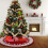 Jupe de sapin de Noël rouge, 76 cm de diamètre 4