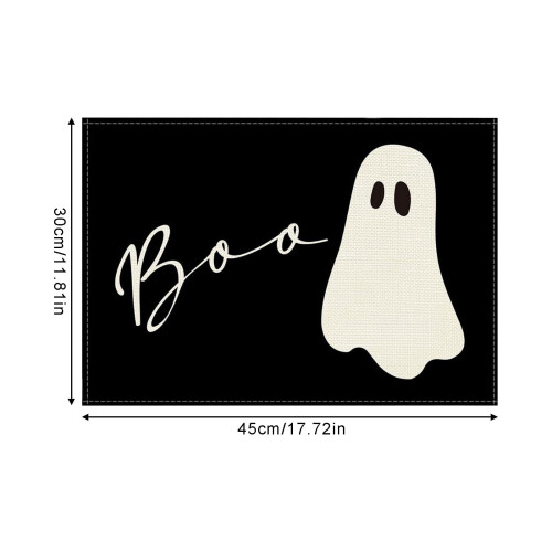 Halloween round placemats ghost pumpkin bat 6 pcs 35 cm 2