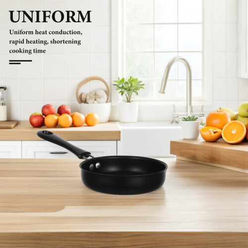 Induction Hob Mini Frying Pan Non-Stick Round Black 1 Set 2