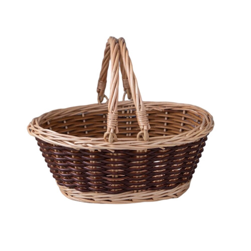 Picknickkorb aus Weide mit Griffen, Naturbraun 1