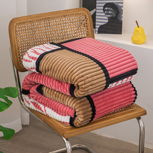 Polyester Blanket Fluffy Plush 39x59 Inch Pink 1