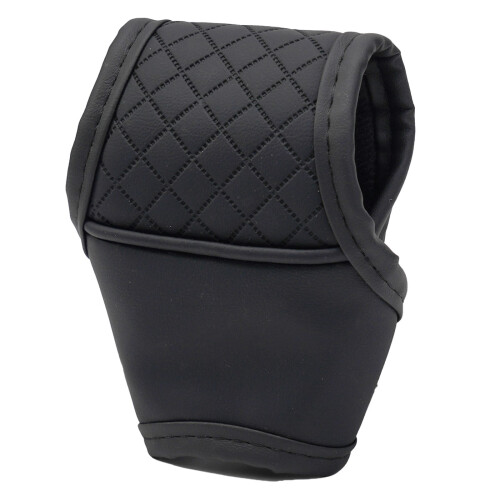 Car Gear Shift Cover PU Leather Black 2