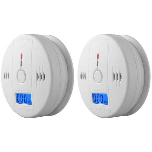 2 Pack Alarm And Monoxide Detector Operated 100% Smoke