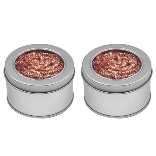 Metal Wire Desoldering Tip Cleaner with Stand Set 2PCS 2