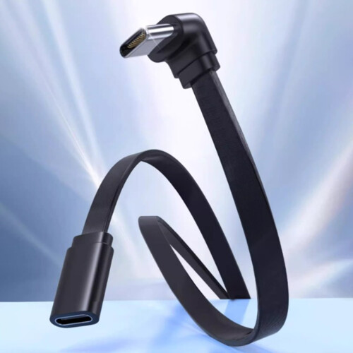 USB Type-C hosszabbítókábel, egyenes és derékszögű, 1 m 2
