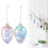 Hand Blown Glass Easter Egg Ornaments 2PCS 2