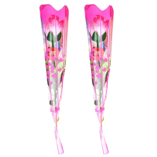 Kunstig rose LED-lysende dekoration 2 stk. 1