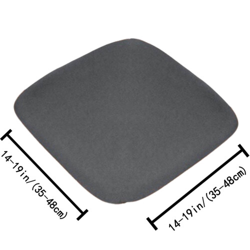 Housse de chaise en satin gris antidérapant 35,5 à 48 cm 2