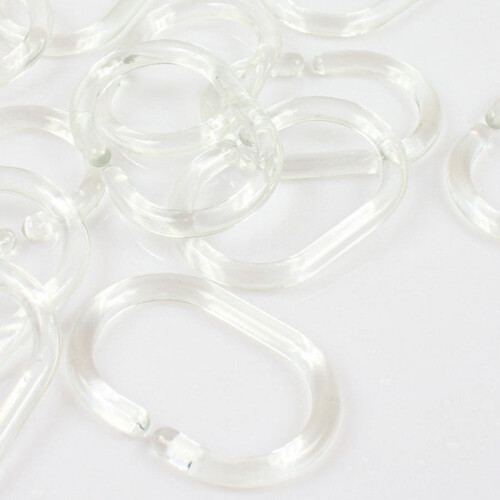 Transparente Gardinen, 84 Zoll lang, mit Duschringen, 24er-Set 1