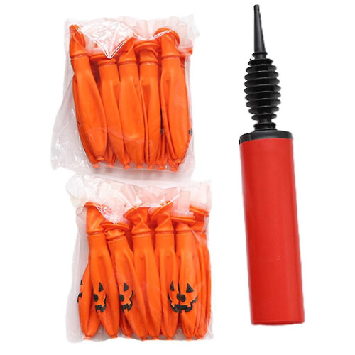 Μπαλόνια latex κολοκύθας για το Halloween με φώτα LED 12 τεμάχια 2