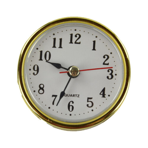Quartz Clock Movement Insert 65mm Gold Silvery Arabic 1