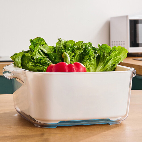 Double Layer Drain Basket with Cover 1 pcs 2