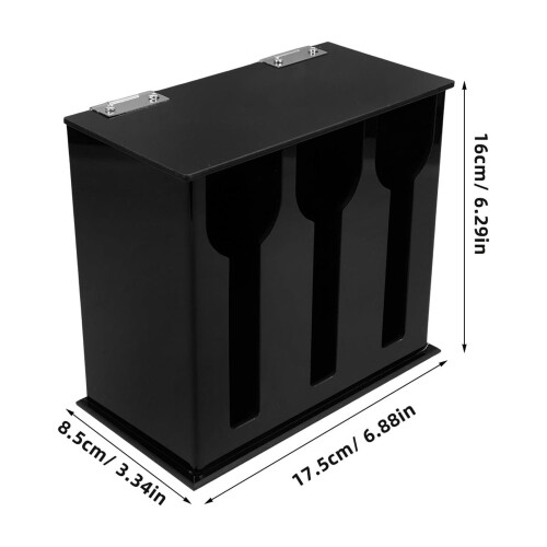 Distributeur d'ustensiles en acrylique Nishuna à 3 compartiments 2