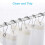 LNKOO shower curtain hooks rust-proof polished nickel 12 pcs 4