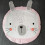 Kids rabbit rug cotton round mat 85 x 2 cm 3