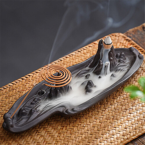 Inverted Incense Burner Ceramic Indoor 3-in-1 Holder 1