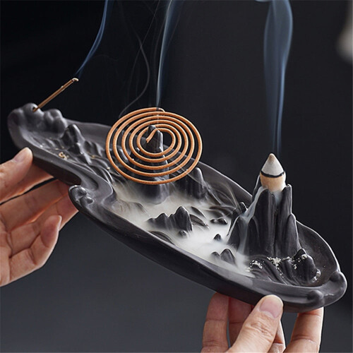 Inverted Incense Burner Ceramic Indoor 3-in-1 Holder 2