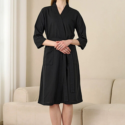 Lightweight Couples Bathrobes Three-Quarter Sleeve Absorbent 1