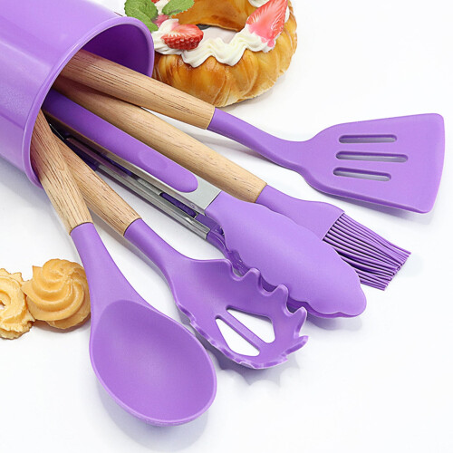 Σετ κουζίνας με αντικολλητικές ξύλινες λαβές 12 τεμαχίων 1