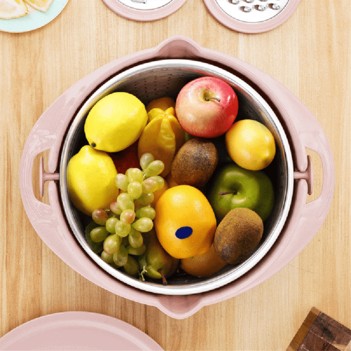 Kökssil för pasta, ris, frukt och sallad, rosa 1