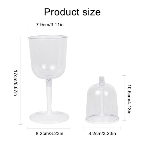 Bärbara vinglas, splittersäkra, genomskinliga, 2-pack 2