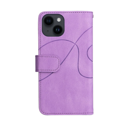 iPhone 14 Wallet Case Purple PU Leather with 9-Card Holder 2