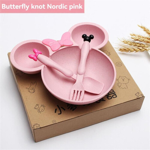 Wheat Straw Children's Tableware Set 3 Pieces 1