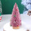 Mini Desktop Christmas Tree with Pink Ornaments 6-inch 5