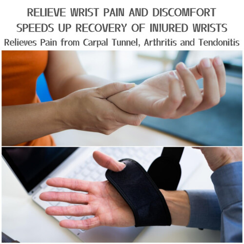 Wrist Brace for Carpal Tunnel Support Black 1 Pc 2