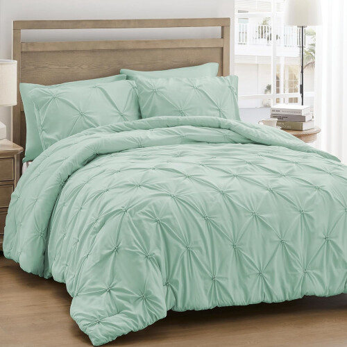 Set copripiumino Sage Boho Pintuck 3 pezzi 1