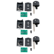 3X Car Remote Key 3 Buttons 80-Bit 63 Chip Car Key Fob Fit for 2 3 5 6 RX8 MX5 433Mhz