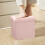 Pink foldable storage stool for home and office 5