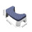 Toilet Stool Squatting Aid Blue 1-Piece Detachable 3