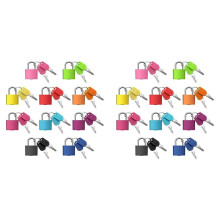 20 Pack Suitcase Locks with Keys,Multicolor Small Luggage Padlocks Metal Padlocks for School Gym Classroom Matching Game