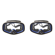2X Yon Sub Scuba Diving Classic Free Dive One-Window Silicone Purged Mask Svart Nose Valve Large Frame Adult Diving Mask