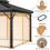 Gazebo mosquito netting 4-panel zippered screen walls for 2