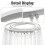White PVC flexible curved curtain track 5 m 4