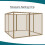 Gazebo mosquito netting 4-panel zippered screen walls for 7