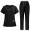 Nurse Scrub Set Moisture-Wicking Black XL 2
